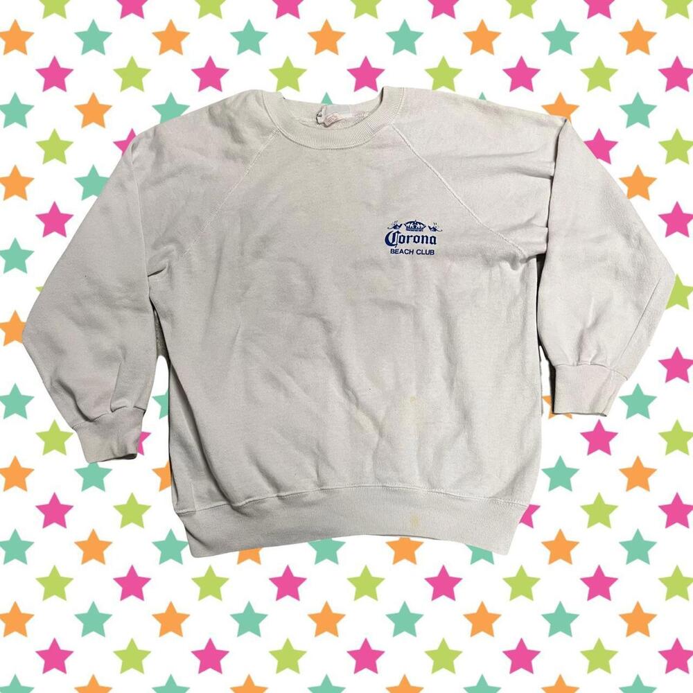 Vintage 90s Corona Beach Club Sweater with chest hit and back print